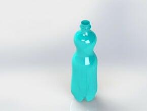 Water Bottle in White Natural Versatile Plastic