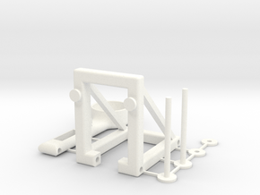 Rubber-band catapult in White Processed Versatile Plastic
