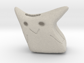 Abstract Owl Statue in Natural Sandstone