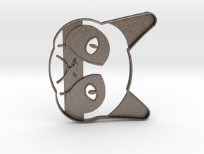 Grumpy Cat Cookie Cutter in Polished Bronzed Silver Steel