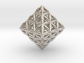 Flower Of Life Octahedron in Platinum