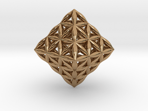 Flower Of Life Octahedron in Polished Brass