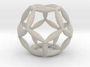Flower Of Life Dodecahedron in Natural Sandstone