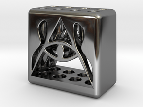 Illuminati 8 Pen Holder in Fine Detail Polished Silver