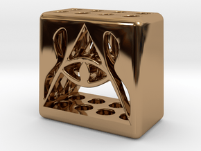 Illuminati 8 Pen Holder in Polished Brass