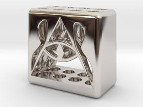 Illuminati 8 Pen Holder in Rhodium Plated Brass