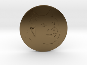 Dogecoin in Polished Bronze