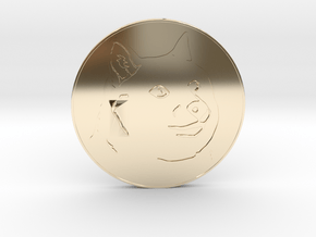 Dogecoin in 14k Gold Plated Brass