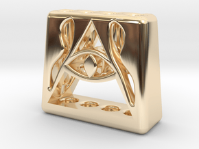 Illuminati 4 Pen Holder in 14k Gold Plated Brass