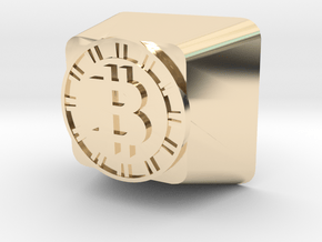 Bitcoin Cherry MX Keycap in 14K Yellow Gold