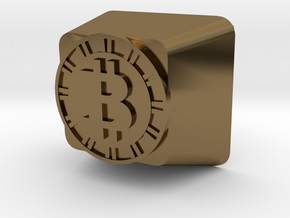 Bitcoin Cherry MX Keycap in Polished Bronze
