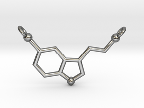 Serotonin Pendant in Fine Detail Polished Silver