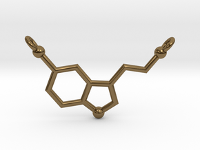 Serotonin Pendant in Polished Bronze