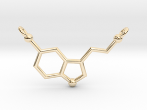 Serotonin Pendant in 14k Gold Plated Brass