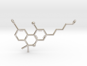 THC (Tetrahydrocannabinol) Pendant in Platinum