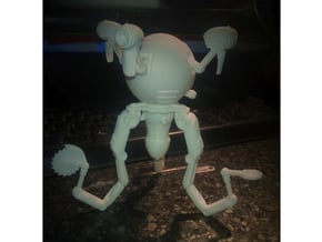 Mr. Handy Robot Large in White Natural Versatile Plastic