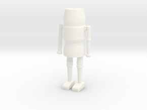 Simple Solid Nutcracker in White Processed Versatile Plastic