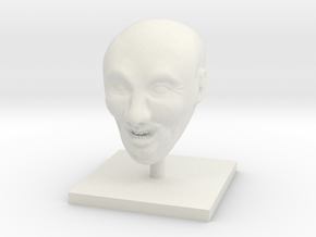 Weird Smiling Head in White Natural Versatile Plastic
