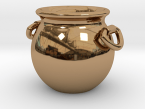 Cauldron Miniature in Polished Brass