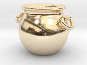 Cauldron Miniature in 14k Gold Plated Brass