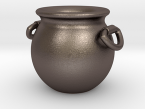 Cauldron Miniature in Polished Bronzed Silver Steel