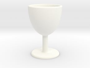 Wine Glass Shot Glass in White Processed Versatile Plastic