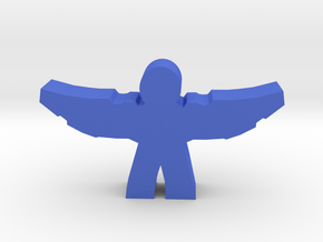 Wing-Suit Hero Meeple in Blue Processed Versatile Plastic