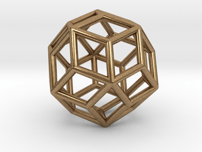 0303 Rhombic Triacontahedron E (a=1cm) #001 in Natural Brass