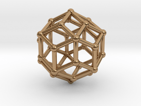 0304 Rhombic Triacontahedron V&E (a=1cm) #002 in Polished Brass