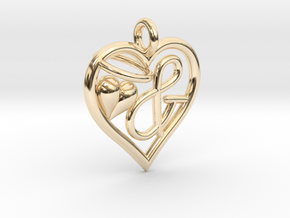 HEART & in 14K Yellow Gold
