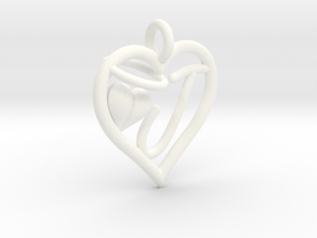 HEART J in White Processed Versatile Plastic