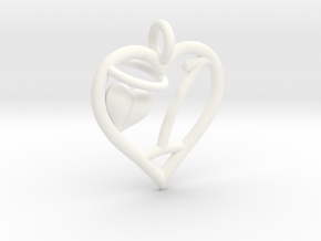 HEART I in White Processed Versatile Plastic