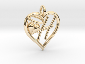 HEART H in 14K Yellow Gold
