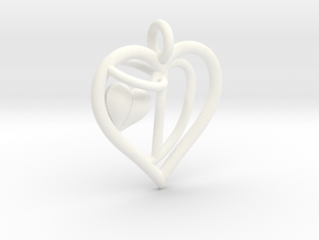 HEART D in White Processed Versatile Plastic