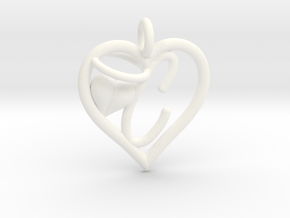 HEART C in White Processed Versatile Plastic