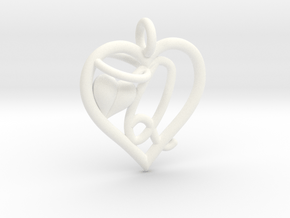 HEART Q in White Processed Versatile Plastic