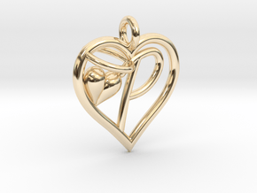 HEART P in 14K Yellow Gold