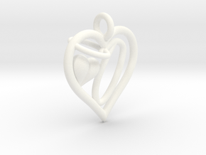 HEART O in White Processed Versatile Plastic