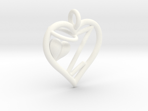HEART Z in White Processed Versatile Plastic