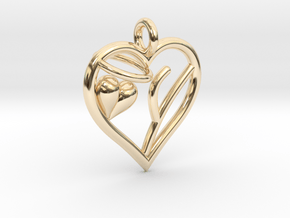 HEART Y in 14K Yellow Gold