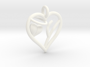 HEART Y in White Processed Versatile Plastic