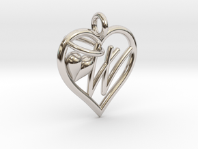 HEART W in Platinum