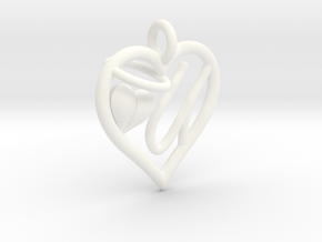 HEART U in White Processed Versatile Plastic