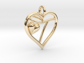HEART T in 14K Yellow Gold