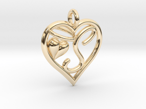 HEART S in 14k Gold Plated Brass