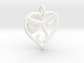 HEART S in White Processed Versatile Plastic