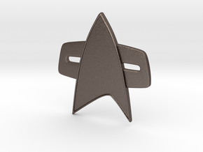 Star Trek Voyager/Deep Space Nine Combadge in Polished Bronzed Silver Steel