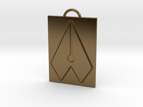 Axial Works™ Symbol: Full Keychain in Polished Bronze