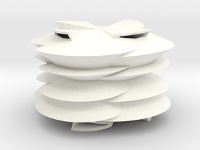 Modern Shell in White Processed Versatile Plastic