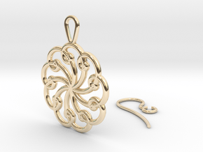 Fibonacci Earring 9 in 14K Yellow Gold